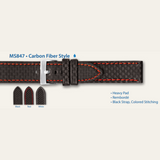MS847 - Carbon Fiber Style - Hadley Roma Watch Strap