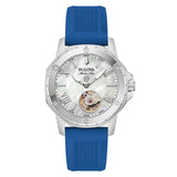 BULOVA Marine Star Women's Automatic Watch Display Case Back 96L324