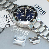 ORIS Aquis Date Watch 733 7730 Dive Automatic Wristwatch S.S. - ALL Original - Double Box & Papers