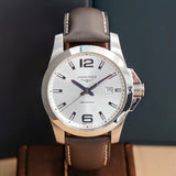 LONGINES CONQUEST Watch 43mm L37604765 Quartz Wristwatch - ALL Original, Box, Tags & Papers!