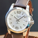 LONGINES CONQUEST Watch 43mm L37604765 Quartz Wristwatch - ALL Original, Box, Tags & Papers!
