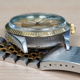 1987 ROLEX Datejust 36 Watch 16013 Gold Tapestry Dial & Two-Tone Case & Jubilee Bracelet Fluted Bezel - IN BOX!