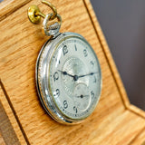1926 HAMILTON Dress Pocket Watch 12s Grade 912 17 Jewels Adjusted Engraved Decorative 14K White G.F. - Case serial # 6871431