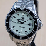 Vintage TAG HEUER 1000 Night Diver Watch 980.113D Date Indicator Wristwatch Original Bracelet ALL S.S. - In Box!