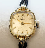 1944 OMEGA Ladies Cocktail Wristwatch 17 Jewels Cal. R13.5 Vintage Watch 14K GF