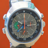 1969 OMEGA Flightmaster Watch 145.013 Cal. 910 Original Bracelet Chronograph Pilots Wristwatch
