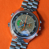 1969 OMEGA Flightmaster Watch 145.013 Cal. 910 Original Bracelet Chronograph Pilots Wristwatch