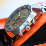 1969 OMEGA Flightmaster Watch 145.013 Cal. 910 Original Bracelet Chronograph Pilots Wristwatch