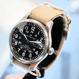 HAMILTON Khaki Field Day Date Auto Watch H705350 42mm 12/24-Dial Wristwatch - Double Box!