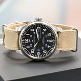 HAMILTON Khaki Field Day Date Auto Watch H705350 42mm 12/24-Dial Wristwatch - Double Box!