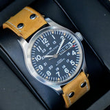 HAMILTON Khaki Field Day Date Auto Watch H705350 42mm 12/24-Dial Wristwatch - Double Box!