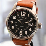 HAMILTON Khaki Field Officer Auto Watch H706150 44mm Black Dial Wristwatch  - In Double Box!