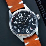 HAMILTON Khaki Field Officer Auto Watch H706150 44mm Black Dial Wristwatch  - In Double Box!