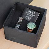 OUT OF ORDER Automatico Green Watch Date Wristwatch - ALL Original 2 Bands Box & Papers