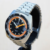 Vintage CERTINA Automatic Argonaut Watch 200M Date Indicator Black & Orange Wristwatch