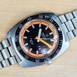 Vintage CERTINA Automatic Argonaut Watch 200M Date Indicator Black & Orange Wristwatch