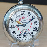 1911 ELGIN B.W. Raymond Rail Road Pocket Watch Ferguson Dial 18s Openface 21 Jewels