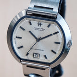 1968 HAMILTON Fontainebleau Watch 64047-3 Automatic Wristwatch Date Indicator ALL S.S. Swiss Made