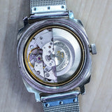 Vintage ELGIN Automatic Watch 17 Jewels Grade 334 Day/Date Cushion Case Swiss Wristwatch