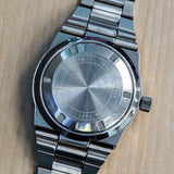 1974 BULOVA Accutron Orange Snorkel Watch 666 Feet Wristwatch "Devil Diver" - Original Integrated Bracelet