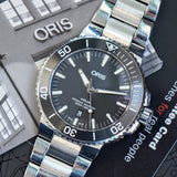 ORIS Aquis Date Watch 733 7730 Dive Automatic Wristwatch S.S. - ALL Original - Double Box & Papers