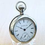 Vintage ATLAS Chicago Pocket Watch Openface  Roman Numerals Mechanical