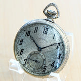 1926 ILLINOIS Pocket Watch Openface 12s 17 Jewels Grade 405 Adjusted 14K White Gold Filled