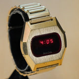 1976 BULOVA Computron Watch Red LED Display Digital Wristwatch - CELL 228