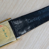 Vintage CARTIER Must de Cartier Watch 17 Jewels Tank Case & Tiger Eye Dial Wristwatch