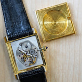 Vintage CARTIER Must de Cartier Watch 17 Jewels Tank Case & Tiger Eye Dial Wristwatch