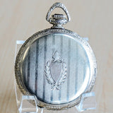 1926 ILLINOIS Pocket Watch Openface 12s 17 Jewels Grade 405 Adjusted 14K White Gold Filled