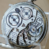1926 ILLINOIS Pocket Watch Openface 12s 17 Jewels Grade 405 Adjusted 14K White Gold Filled