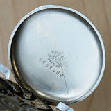 1926 ILLINOIS Pocket Watch Openface 12s 17 Jewels Grade 405 Adjusted 14K White Gold Filled
