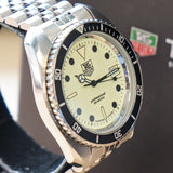 Vintage TAG HUER 1000 Night Diver Watch 42mm 980.032N Jumbo Lume Dial - Original Bracelet - Double Box!