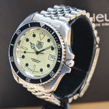 Vintage TAG HUER 1000 Night Diver Watch 42mm 980.032N Jumbo Lume Dial - Original Bracelet - Double Box!