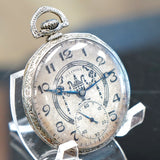 1925 ILLINOIS A. Lincoln Dress Pocket Watch 12s Openface 19 Jewels Grade 527 ADJ