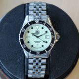 Vintage TAG HEUER 1000 Night Diver Watch 980.113D Date Indicator Wristwatch Original Bracelet ALL S.S. - In Box!