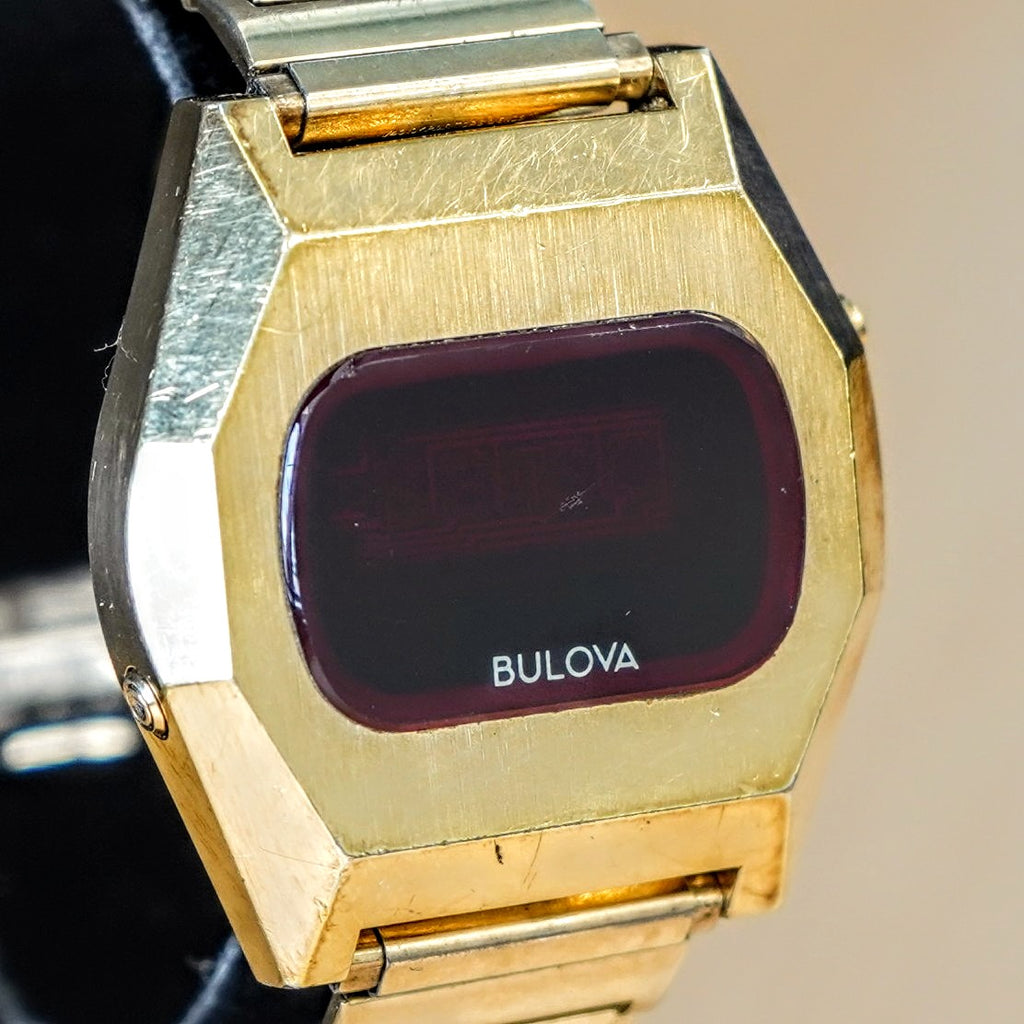 Bulova Red Led Module Replacement 1976 BULOVA Computron Watch Red LED Display Digital Wristwatch - CELL ...