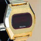 1976 BULOVA Computron Watch Red LED Display Digital Wristwatch - CELL 228