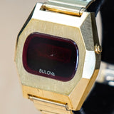 1976 BULOVA Computron Watch Red LED Display Digital Wristwatch - CELL 228