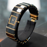 RADO Diastar Diaqueen Watch 18K Gold & Diamond Ceramic 963.0410.3 Wristwatch Swiss