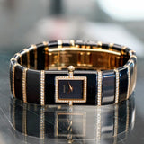 RADO Diastar Diaqueen Watch 18K Gold & Diamond Ceramic 963.0410.3 Wristwatch Swiss