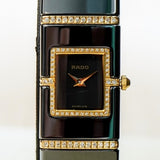 RADO Diastar Diaqueen Watch 18K Gold & Diamond Ceramic 963.0410.3 Wristwatch Swiss