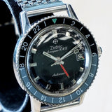 Vintage ZODIAC Aerospace GMT Diver Watch Ref. 752-934 Automatic Wristwatch - ALL S.S.