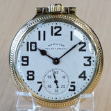 1953 HAMILTON Railway Special Pocket Watch 16s Grade 992B 21 Jewels Adj. Openface 10K RGP