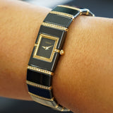 RADO Diastar Diaqueen Watch 18K Gold & Diamond Ceramic 963.0410.3 Wristwatch Swiss
