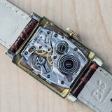 1946 HAMILTON Tank Case Watch 19 Jewels Cal. 982 U.S.A. Wristwatch 14K Gold Filled