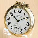 1953 HAMILTON Railway Special Pocket Watch 16s Grade 992B 21 Jewels Adj. Openface 10K RGP