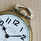 1953 HAMILTON Railway Special Pocket Watch 16s Grade 992B 21 Jewels Adj. Openface 10K RGP