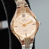 Vintage Ladies JULES JURGENSEN Wristwatch Diamond Dial 3208CH - Original Bracelet